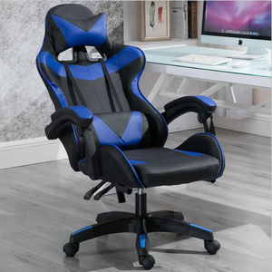 Vente en gros Chaise de bureau pour ordinateur de jeu Chaise de jeu amovible ergonomique et confortable en cuir style course avec repose-pieds - Product Image 6