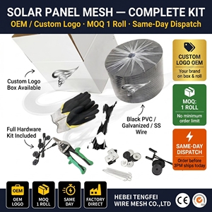 Kit de Malla de Acero Recubierta de PVC de 1/2" y 100 pies para Protección de Paneles Solares y Techos Contra Pájaros y Palomas - Product Image 5