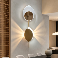Lampu Dinding LED Modern Besi Putih Dapat Diredupkan untuk Dalam/Luar Ruangan, Balkon, Teras, Latar Belakang TV, Kamar Tidur, Samping Tempat Tidur, Garansi 2 Tahun