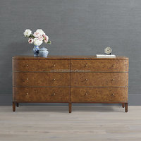 Commode d'appoint moderne de luxe en bois de bouleau de haute qualité avec 3 tiroirs, meuble de rangement, table de chevet pour chambre à coucher, salon et hôtel