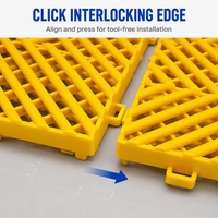 Grille modulaire en PP pour lavage de voitures, à emboîtement, sans excavation, pour atelier de detailing automobile