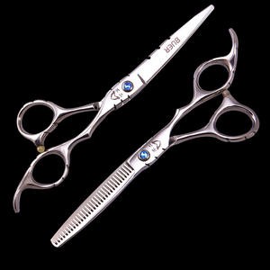 กรรไกรตัดผมมืออาชีพ 30 ฟัน สำหรับคนถนัดขวา สแตนเลสสตีล แบบแบน สำหรับตัดผม สีเงิน จางเจียกัง - Product Image 3