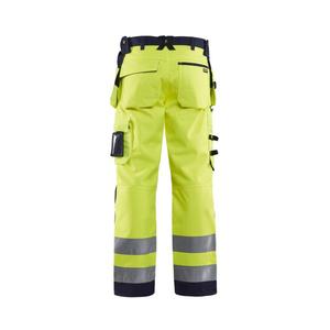 BLAKLADER - 156725173389D100 Pantalon d'artisan Softshell haute visibilité Jaune/Bleu marine-EAN 7330509405598 HI-VIS WORKWEAR - Product Image 2