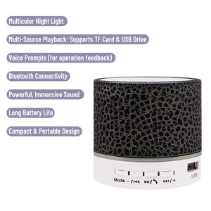 Enceinte Bluetooth portable Crackle A9 Mini avec carte TF, stéréo sans fil et amplification des basses - Product Image 3