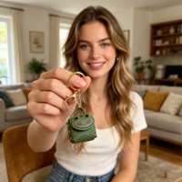 Porte-monnaie en métal de luxe léger et créatif en forme de petite grenouille, porte-clés, pendentif, sacoche pour voiture, sacoche pour écouteurs Bluetooth pour couple