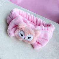 Bande dessinée en peluche Spa bandeaux animaux doux poupée arc cheveux soins de la peau pour filles accessoires de salle de bain