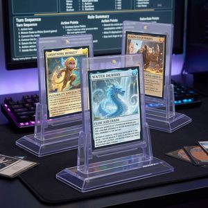 Wholesale 35PT Strong Magnetic Card Brick with <b>Bracket</b> Cartoon Card Protective Cover with Base <b>for</b> Card Game - Product Image 1