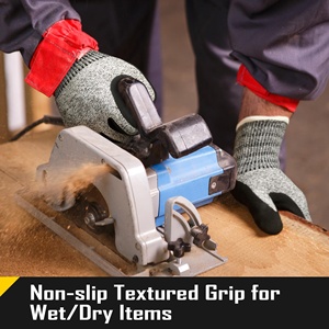 Gants de travail mécaniciens respirants, antidérapants, avec paume enduite de nitrile, résistants aux coupures, revêtement HPPE, nitrile, anti-coupures - Product Image 4