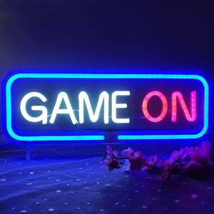 Game On Neon <b>Sign</b> LED Neon Light for Wall Decor USB Powered Dimmable Gaming Neon <b>Sign</b> for Bedroom Game Room - Product Image 1
