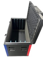 Caja de herramientas rodante de PE de venta directa de fábrica para montaje de escenarios, flight case de bajo costo para dispositivos y cableado de conciertos