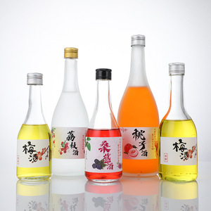 Bouteille en verre à col long pour saké, 250 ml-720 ml, avec logo personnalisé, transparente/givrée, bouchon à vis, pour vin de <span class=keywords><strong>prune</strong></span>/vin de fruits/boissons - Product Image 2