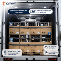 Transport fiable de camions Firebird pour l'entrepôt FBA à l'étranger, manutention sécurisée des marchandises, transport fiable pour les marchandises en vrac.