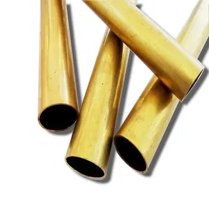 OEM size Straight Flexible Small Diameter Bright Brass Alloy Pipe /Tube for Jewelry Making