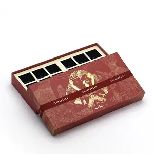 Oem Luxury Cardboard Magnetic Flip Box With Plastic Tray Small Chocolate Gift Box For Wedding Favors