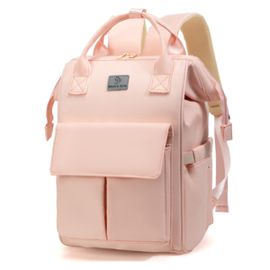 Simpele effenkleurige mommy rugzakken, op maat gemaakt met uw logo, luiertas voor opbergruimte - Product Image 1
