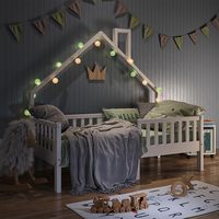 Modern Customized Color Double Bunk <strong>Bed</strong> <strong>Best</strong>-<strong>selling</strong> Wooden <strong>Bed</strong> Full Size House <strong>Bed</strong> for Kids with Canopy and Safety <strong>Railings</strong>