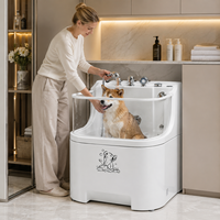 Baignoire de massage à microbulles pour le nettoyage et le bain des animaux de compagnie sensibles