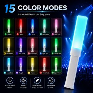 Bâton lumineux LED rétractable à expédition rapide, baguette lumineuse personnalisable avec logo et couleur pour les fans de K-pop, les jeux de société, les fêtes et les cadeaux promotionnels - Product Image 2