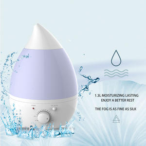 เครื่องเพิ่มความชื้นในอากาศดีไซน์หยดน้ำ 1.3 ลิตร พร้อมไฟสีสัน สำหรับห้องนอนและใช้งานเชิงพาณิชย์ - Product Image 4
