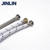Tuyau flexible en acier inoxydable tressé JINLIN, conduite de plomberie pour eau chaude et froide, ligne de raccordement pour robinet de salle de bain et de cuisine