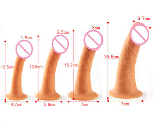 ดิ๊กโด้ขนาดเล็กยอดนิยมสำหรับการช่วยตัวเอง ของเล่นผู้หญิง นวดอวัยวะเพศชาย ของเล่นทางเพศ ซิลิโคน ดิ๊กโด้สั่นแบบสอดใส่ได้ - Product Image 4