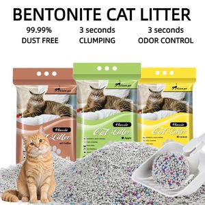 Litière pour chat en bentonite écologique à agglomération rapide en forme de boule 4kg 5L Contrôle avancé des odeurs pour l'entretien et le nettoyage des animaux de compagnie - Product Image 1