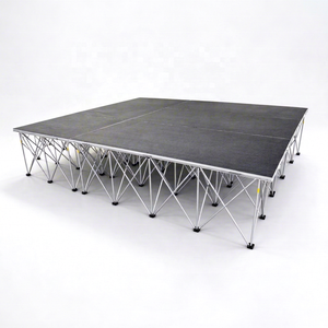Plateforme de scène pliable en aluminium, scène portable pour événements et mariages, montage au sol, légère, pour extérieur - Product Image 1