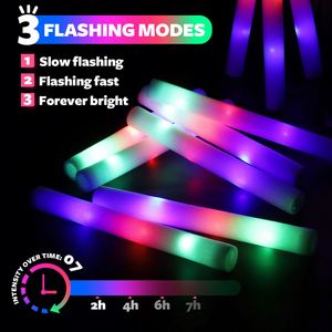 Logo Printing Flashing Effect <b>Light</b> <b>up</b> Glow Custom Led <b>Foam</b> <b>Sticks</b> for Party - Product Image 5