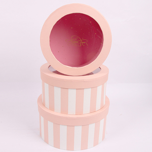 3408 round luxury boxes for gift pack with window