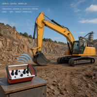 Excavatrice sur chenilles d'occasion de 22 tonnes avec télécommande hydraulique industrielle sans fil, 169 kW, 33 MPa, pour travaux de terrassement à distance, livraison immédiate