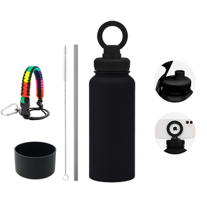 Bottiglia Shaker personalizzata in acciaio inossidabile 25 oz Tumbler con paglia e coperchio 25 Oz piccola bottiglia di acqua magnetica in acciaio inossidabile - Product Image 4