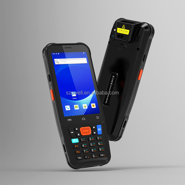 Android 15 Keyboard  NFC RFID Reader Data Collector 4inch Touch Screen 2D Scanner Rugged Handheld Terminal