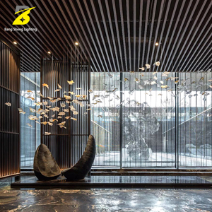 Lampadario Personalizzato a Forma di Scultura di Pesci in Vetro Grande, Lampada a Sospensione LED Moderna a Forma di Pesce, Luce Bianca Calda per Hall di Hotel, Villa di Lusso, Resort - Product Image 2