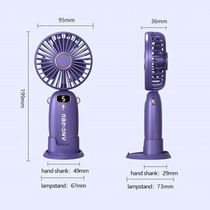 Outdoor Electric Folding 1200Mah 800Mah Handheld Rechargeable Battery Usb <b>Pocket</b> Foldable Mini Portable Fans - Product Image 5