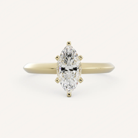 Bague de fiançailles en or massif 10k 14k 18k avec diamant de laboratoire créé certifié IGI VVS CVD HPHT, 0,5-3 carats