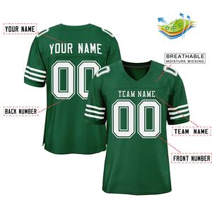 Maillot de football authentique en maille de style classique vert et blanc personnalisé - Product Image 4