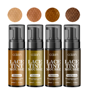 <span class=keywords><strong>Mousse</strong></span> de teinte de dentelle avec logo personnalisé 100ml Anneaux de couleur <span class=keywords><strong>Mousse</strong></span> de teinte de dentelle naturelle à base de plantes sans résidu pour perruque de dentelle - Product Image 1