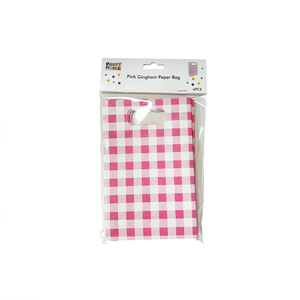 Bolsa de Papel 623179, Serie Rosa a Cuadros, para Fiestas, Celebraciones, Decoración, Uso Diario, <span class=keywords><strong>PartyMaker</strong></span> - Product Image 4