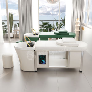 Multifunktionales Waschbecken für Schönheitssalons, Rosa Wasserzirkulation Thai-<span class=keywords><strong>Massage</strong></span> Shampoo-Spa-Liege, Haarwaschstuhl, Kopftherapie-Spa-Bett - Product Image 6