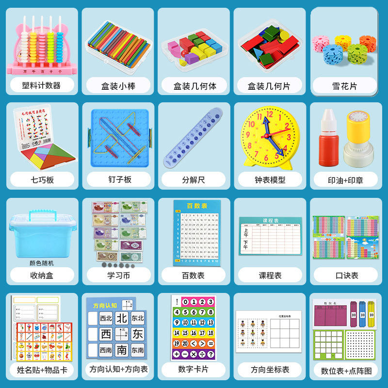 full volume 24-piece set [suitcase] plastic counter