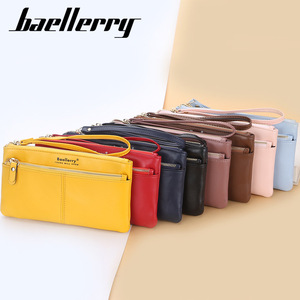 กระเป๋าสตางค์แบบคล้องมือสำหรับผู้หญิง Baellerry ขนาด 7 นิ้ว ทำจากหนัง PU พร้อมช่องใส่โทรศัพท์แบบสัมผัสหน้าจอ มีสายคล้องมือ สีพื้น - Product Image 4