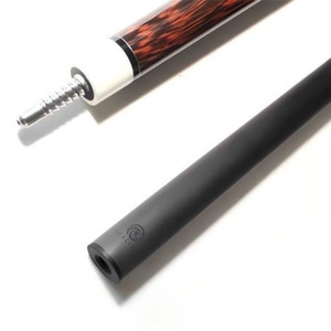 Queue de billard en fibre de carbone 12,4 mm, finition grain de bois, design en 2 sections, légère, pour le jeu de la neuf balles - Product Image 2