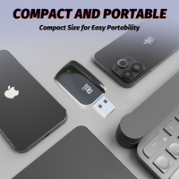 Adaptateur de voiture sans fil OEM ODM Carplay, dongle plug-and-play 2 en 1, USB, WiFi double bande, Bluetooth avec commande vocale et GPS