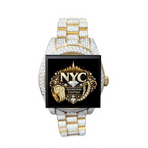 Relojes RUDRA JEWELS, Reloj Deportivo Elegante de Acero Inoxidable de Lujo con Movimiento Mecánico Automático y Moissanita - Product Image 1