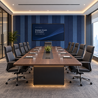 Panneau acoustique mural en feutre PET en forme de V, respectueux de l'environnement, certifié BSCI ISO, pour bureau, salle de conférence, solutions de projets de conception personnalisée