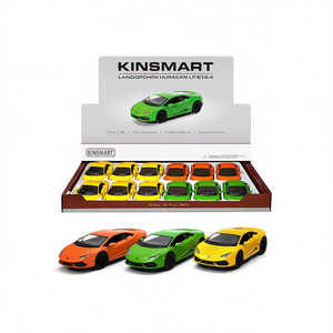 รถโมเดล Kinsmart Lamborghini Huracan LP 610 4 ไดแคสต์ ขนาด 1:36 ของเล่นรถแบบดึงถอยหลัง ชุดสะสม - Product Image 2