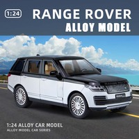 Modèle de SUV ROVER en alliage moulé sous pression à l'échelle 1:24, avec batterie au lithium, portes ouvrables, intérieur simulé, jouets statiques moulés sous pression