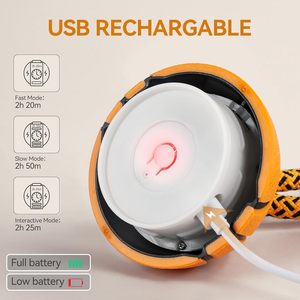 Игрушка для домашних животных: прочный мяч-игрушка для собак и кошек с автоматическим вращением и узлом-канатом, для игр в помещении и на улице - Product Image 5