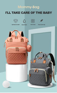 Tas Ransel Popok Bayi Kapasitas Besar Portabel Custom, Tas Perjalanan Ibu Hamil Anti Air, Tas Desainer Fashion untuk Kereta Dorong Bayi - Product Image 3