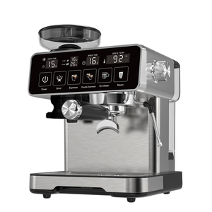 Machine à café Anbolife 0,4 L avec réservoir à lait, écran numérique, 240 V, expresso, latte, cappuccino, avec moulin à café conique intégré, 20 bars - Product Image 3